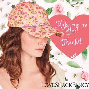 NWOT LoveShackFancy Therese Hat in Rose Pink
